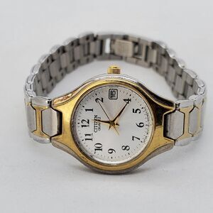 Citizen Watch‎ Women 23MM Gray Dial Gray Gold Case Bracelet 6.5" New Battery